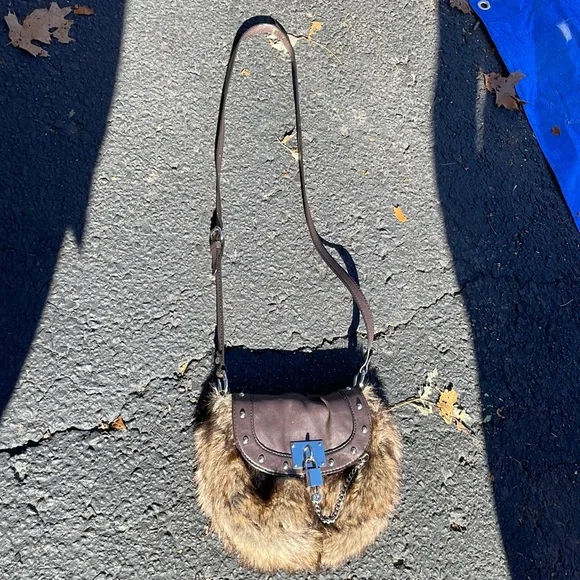 Nine West Faux Fur Purse - Picture 1 of 3
